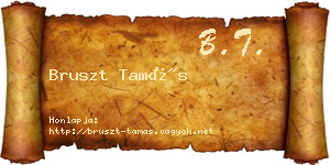 Bruszt Tamás névjegykártya