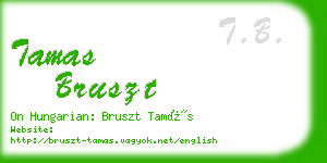 tamas bruszt business card